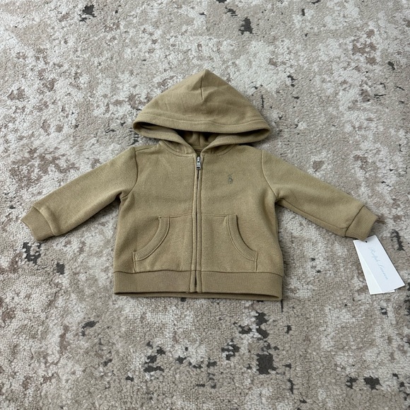 Ralph Lauren Baby Boys' Fleece Full-Zip Hoodie & Pants Set Size 6 Months NWT - Picture 2 of 6